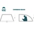 Пляжный тент Jungle Camp Carribean Beach, 270х120х120 см, синий 70866 4