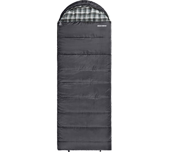Спальный мешок Jungle Camp Dublin Comfort, с фланелью, левая молния, серый 70957