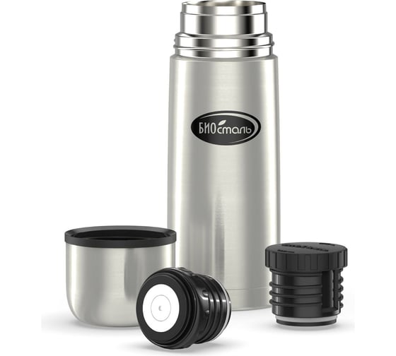 Термос Biostal 0.35 л, 2 пробки, стальной NB-350-2