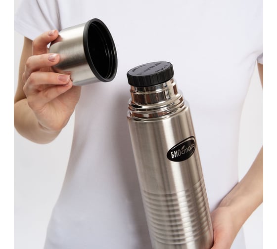 Термос Biostal 0.75 литра, в чехле, стальной NB-750B