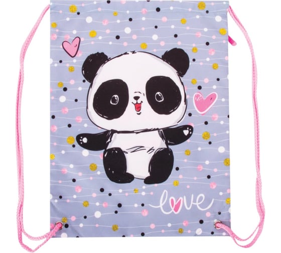 Сумка для обуви BRAUBERG PREMIUM Funny panda 43х33 см 270281