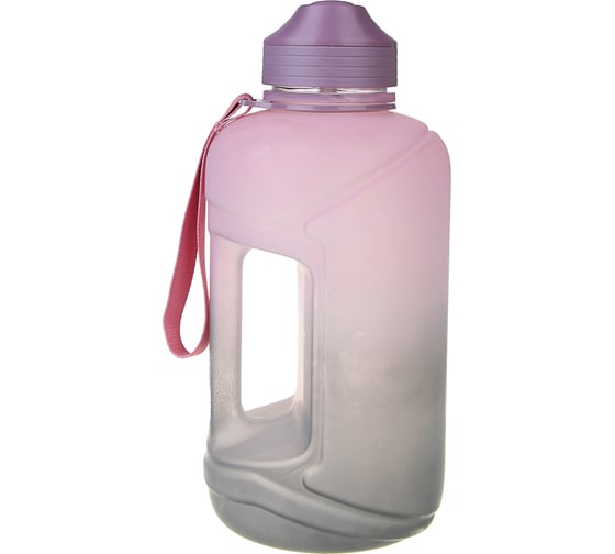 Бутылка спортивная с замком SILAPRO MAX ULTIMATE GREY-ELDERBERRY, 2 л, PETG 088-048