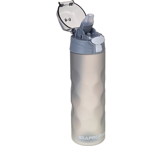Бутылка спортивная с поильником и замком SILAPRO MAX ULTIMATE GREY, 700 мл, PC 088-035