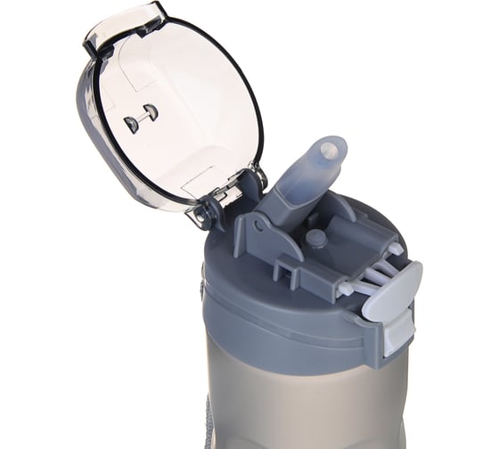 Бутылка спортивная с поильником и замком SILAPRO MAX ULTIMATE GREY, 700 мл, PC 088-035