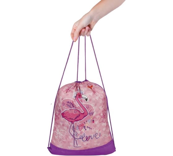 Сумка для обуви Пифагор Cute Flamingo, 1 отделение, 42х34 см, 270184