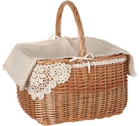 Корзина с ручкой и салфеткой Lefard 34х26х21 см, высота ручки 37 см 119-200
