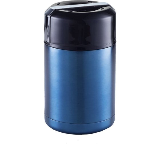 Термос АртСтефа, 1.0 л колба, нержавеющая сталь, широкое горло, синий УТ-00125445 1