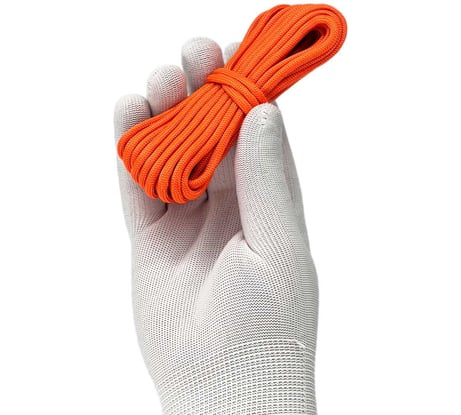 Шнур паракорд полиамидный truEnergy 4 мм, с сердечником, "9 нитей", оранжевый, моток 5 м 12755