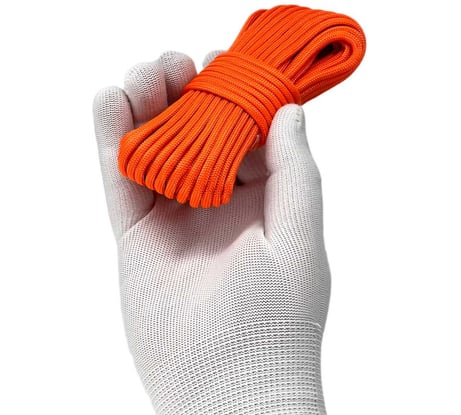 Шнур паракорд полиамидный truEnergy 4 мм, с сердечником, "9 нитей", оранжевый, моток 10 м 12750