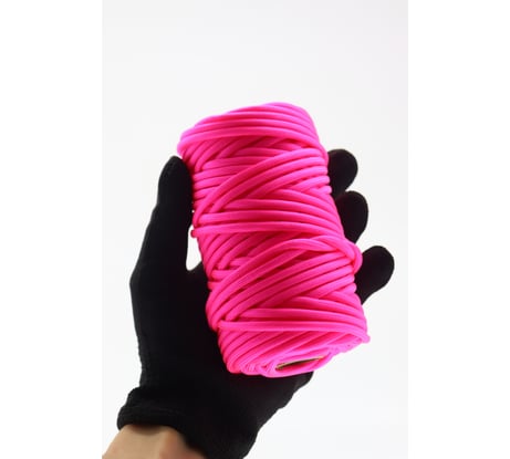 Шнур паракорд полиамидный truEnergy 4 мм, с сердечником, "9 нитей", розовый, бобина 30 м 12758