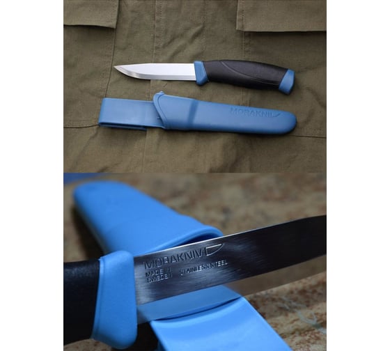 Нож Morakniv Companion Navy Blue, нержавеющая сталь, синий 13164
