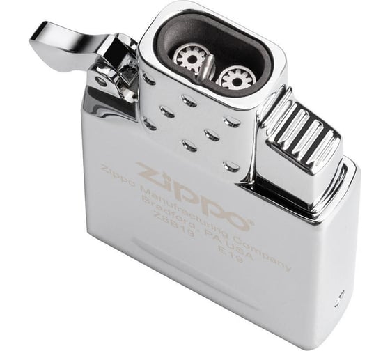 Газовый вставной блок для широкой зажигалки Zippo двойное пламя, нержавеющая сталь 65827