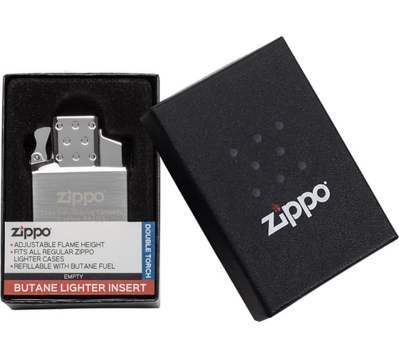 Газовый вставной блок для широкой зажигалки Zippo одинарное пламя, нержавеющая сталь 65826