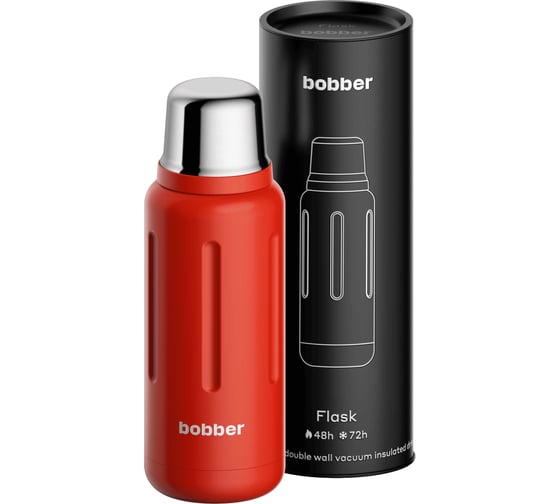 Термос для напитков BOBBER 1 л. с наливными каналами Flask-1000 Cayenne Red swg 1