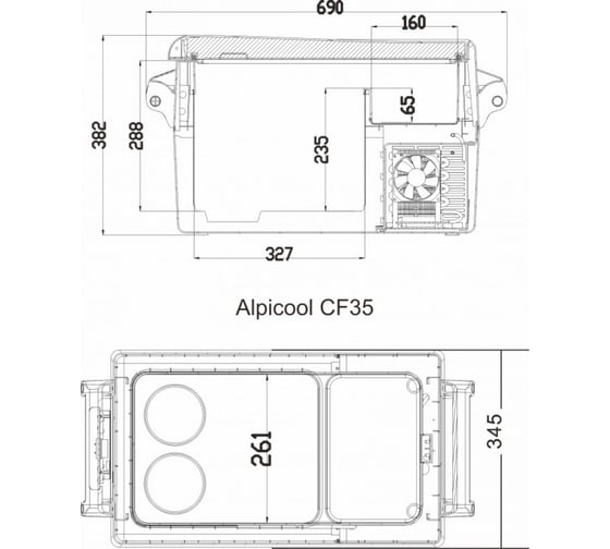 Автохолодильник Alpicool CF35 12/24 990282