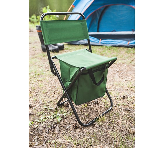 Туристический стул с сумкой Maclay 35x26x60 см, до 60 кг, цвет зеленый 488612