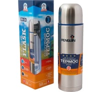 Стальной термос с узким горлом, с 2-мя чашками и глухой пробкой Penguin 1.2 л ВК-54