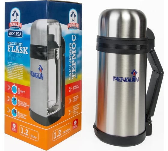 Стальной универсальный термос Penguin 1.2 л BK-11SA