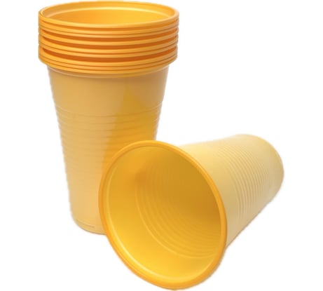 Одноразовый стакан EUROHOUSE, 10 шт, 200 мл, желтый 13481