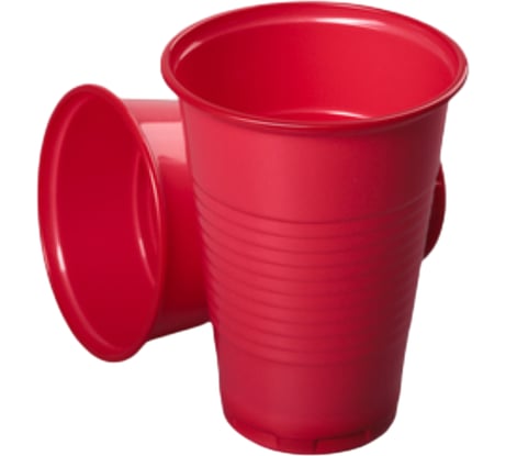 Одноразовый стакан EUROHOUSE, 10 шт, 200 мл, красный 13483
