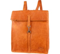 Рюкзак-сумка Klondike DIGGER Mara, натуральная кожа, цвета коньяк, 32.5x36.5x11 см KD1070-04