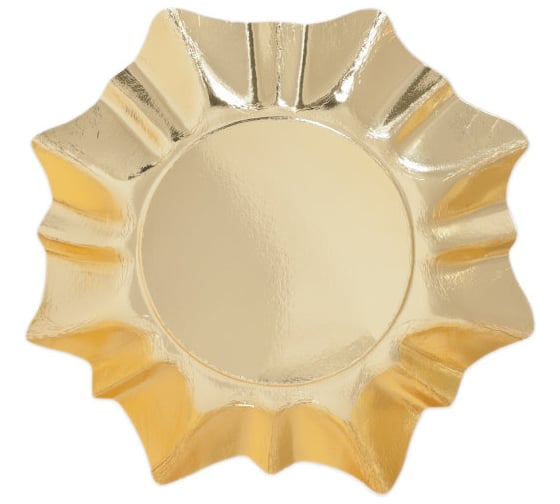 Бумажная тарелка PAPSTAR D280 мм, звезда, картон, золотистый 1/3/60 PS-11179