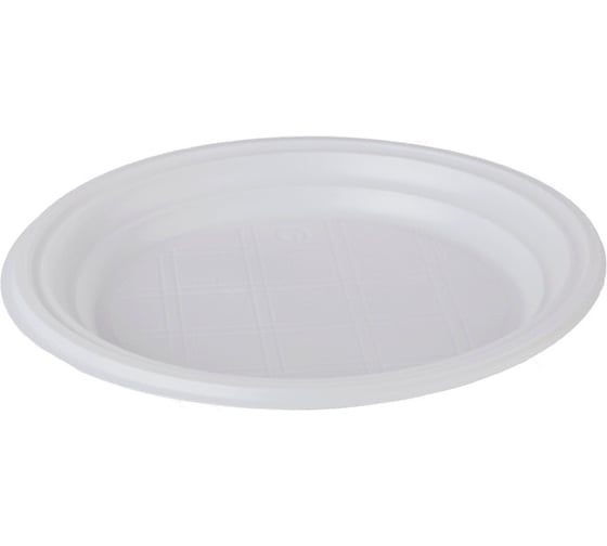 Одноразовые тарелки OfficeClean 100шт, ПС, белые, бессекционные, 205см 246538/П232824 1
