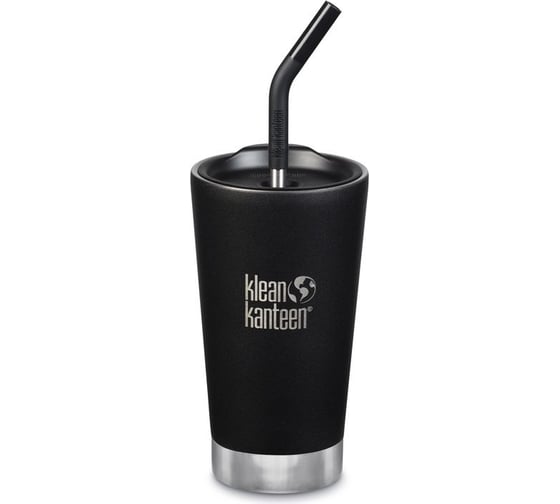 Термостакан Klean Kanteen Tumbler 16oz, 473 мл, с трубочкой Shale Black 1005726