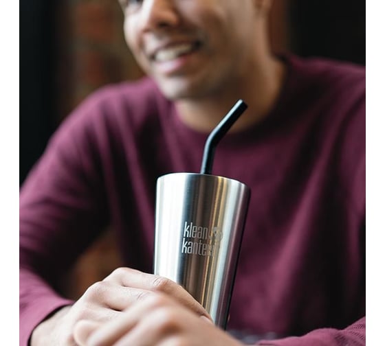 Термостакан Klean Kanteen Tumbler 16oz, 473 мл, с трубочкой Brushed Stainless 1005725