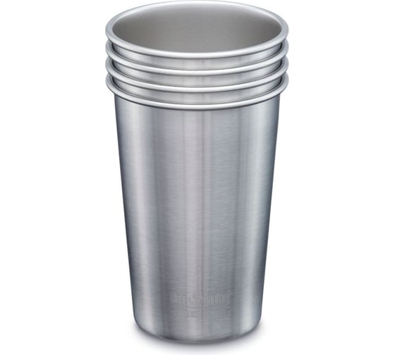 Набор стаканов Klean Kanteen Steel Pint 16oz, 473 мл, Brushed Stainless, 4 шт. 1000428