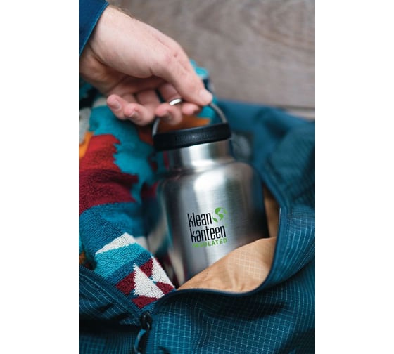 Термобутылка Klean Kanteen TKWide Loop Cap 64oz, 1900 мл, Shale Black 1005768