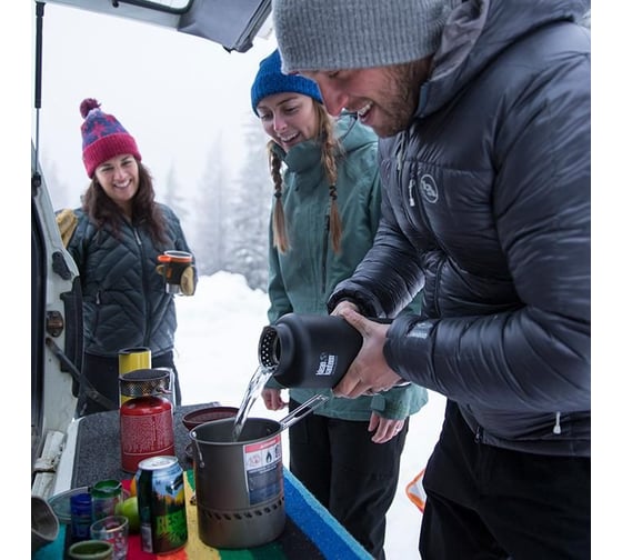 Термобутылка Klean Kanteen TKWide Loop Cap 64oz, 1900 мл, Shale Black 1005768