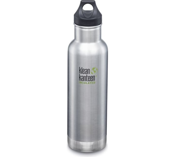 Термобутылка Klean Kanteen Classic Loop 20oz, 592 мл, Brushed Stainless 1000571 1