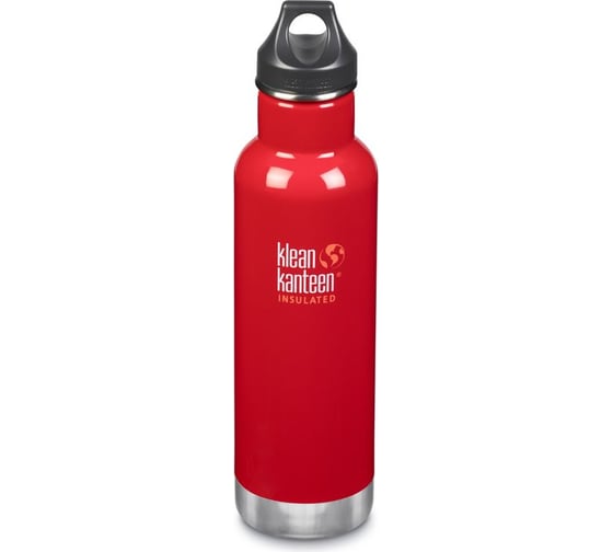 Термобутылка Klean Kanteen Classic Loop 20oz, 592 мл, Mineral Red 1003205 1