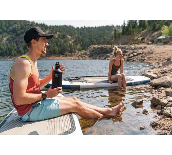 Бутылка Klean Kanteen Classic Loop 64oz, 1900 мл, Shale Black 1003197