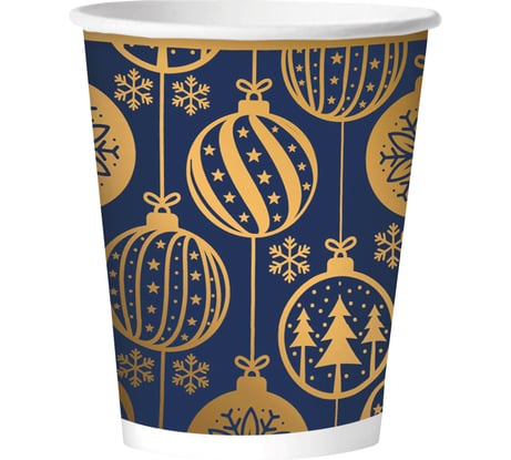 Набор бумажных стаканов ND Play Золотые шарики, 6 шт, 250мл 314028