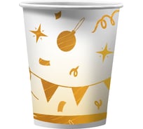 Набор бумажных стаканов ND Play Новогодние украшения, 6 шт, 250мл 313982