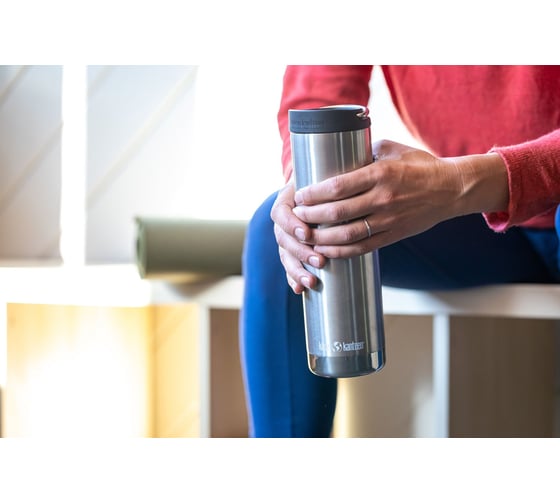 Термокружка Klean Kanteen TKWide Cafe Cap 20oz, 592 мл, Brushed Stainless 1008322