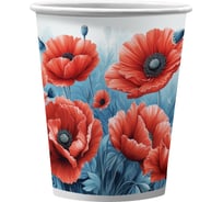 Набор бумажных стаканов ND Play Маки яркие, 6штх250мл 314227