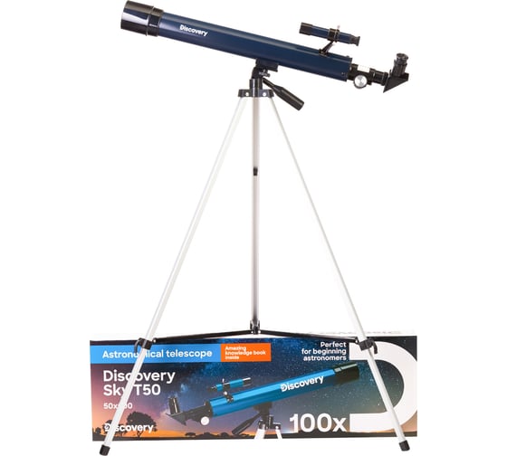 Телескоп Levenhuk Discovery Sky T50 с книгой 77830