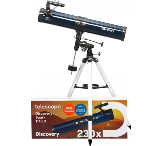 Телескоп Levenhuk Discovery Spark 114 EQ с книгой 78738
