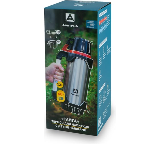 Термос Арктика Тайга 2.2 л, с узким горлом, красный 110-2200-RD