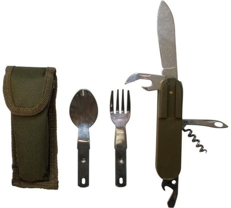 Набор столовый - мультитул 7 в 1 в чехле TOURIST ДМ-370