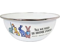 Миска appetite эмалированная 2,5л нерж/об Зайцы 10-0311/4