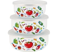 Набор мисок appetite эмалированных 3предмета Marinades пласт/кр BW01-M