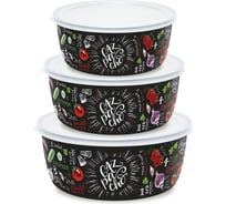 Набор мисок appetite эмалированных 3предмета Gazpacho пласт/кр 1DM47PL