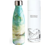 Термокружка-термос Santai Living EVERYDAY, из стали, 500 мл, зеленый мрамор SL-8618-39