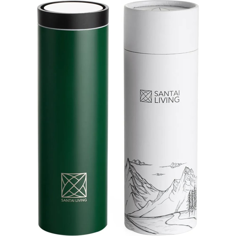 Термокружка Santai Living To-Go 360 из стали, 450 мл, зеленая SL-8618 ...