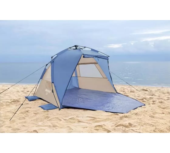 Палатка 4-местная BestWay Beach Dome 4 Tent (107+127см)x240x125см, 190Т polyester PU, 600мм, 110гр/м2 PE 68144 BW