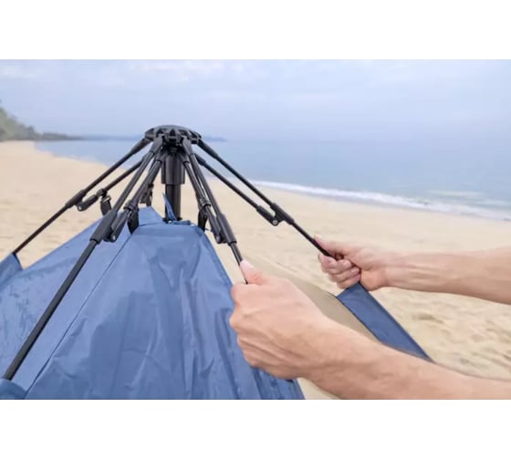 Палатка 4-местная BestWay Beach Dome 4 Tent (107+127см)x240x125см, 190Т polyester PU, 600мм, 110гр/м2 PE 68144 BW